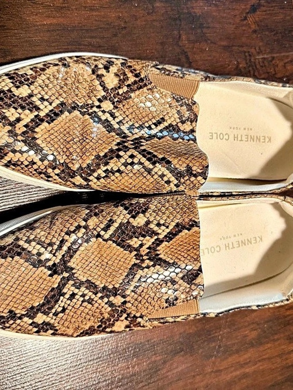 Kenneth Cole Women's Snake Print Slip-On Sneakers in snake print